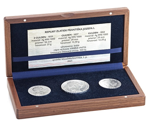 Strieborné medaily, repliky zlatiek Františka Jozefa I