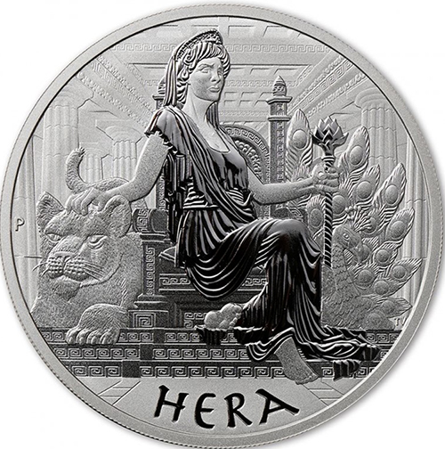 5 Dollars 2022 Tuvalu BU 5 Oz Ag Gods Of Olympus - Hera