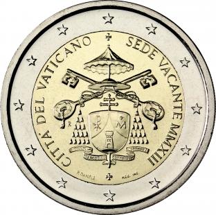 2 euro 2013 Vatikán cc.UNC bez blistru Sede Vacante
