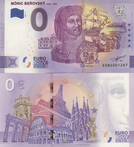 0 euro suvenír 2021/4 Slovensko UNC Móric Beňovský (ND)