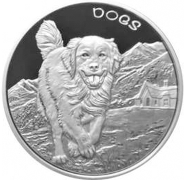 50 Cents 2022 Fidži PROOF 1 Oz Ag Dogs (Y:1:1)