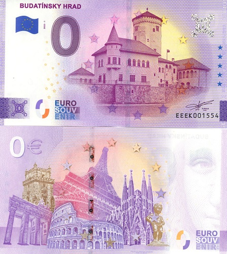 0 euro suvenír 2022/1 Slovensko UNC Budatínsky hrad (ND)