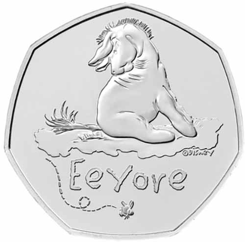 50 Pence 2022 Anglicko BU karta Winnie The Pooh - Eeyore