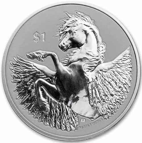 Dollar 2022 Britské Panenské ostrovy BU 1 Oz Ag Pegasus
