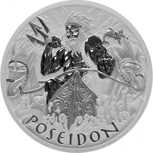 Dollar 2021 Tuvalu BU 1 Oz Ag Gods Of Olympus - Poseidon