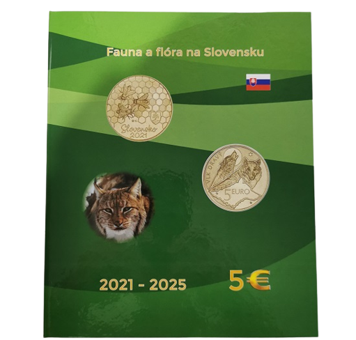 Album na slovenské 5 eurové mince Fauna a Flora 2021 - 2025