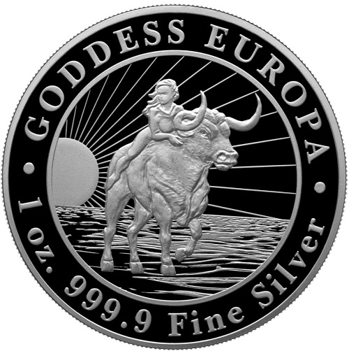 5 Dollars 2022 Tokelau BU 1 Oz Ag Goddess Europa