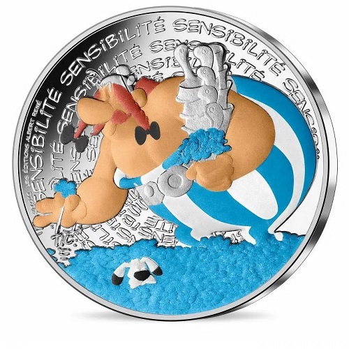 10 euro 2022 Francúzsko BU farbená Asterix - Citlivosť