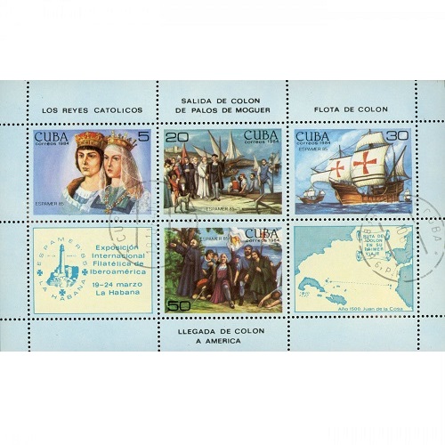 Hárček 1984 Kuba pečiatkovaný, Kolumbusova cesta