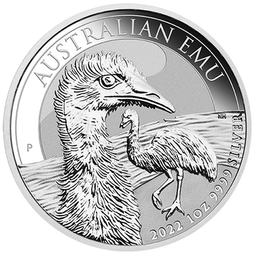 Dollar 2022 Austrália BU 1 Oz Ag Australian Emu (X:1:1)