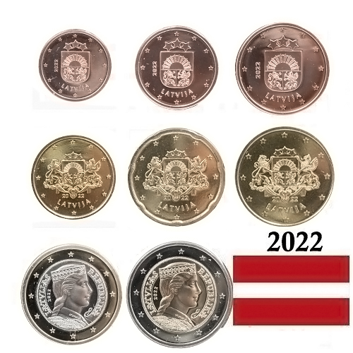 SET 2022 Lotyšsko UNC (3,88€)