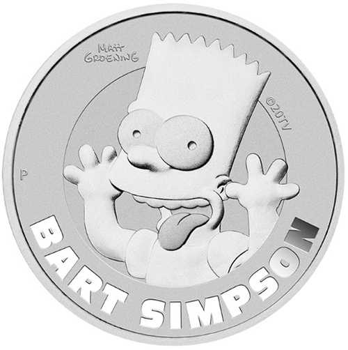 Dollar 2022 Tuvalu BU 1 Oz Ag Bart Simpson
