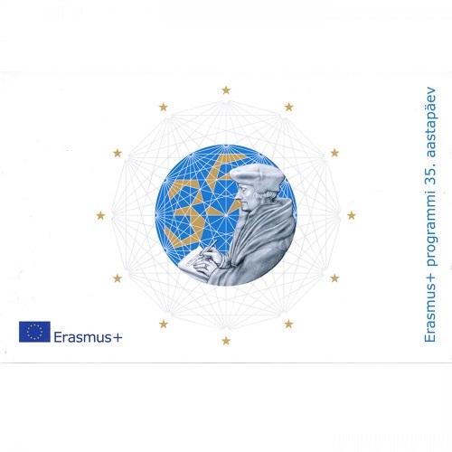 2 euro 2022 Estónsko cc.BU karta Erasmus program