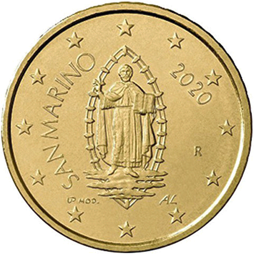 50 cent 2020 San Marino ob.UNC