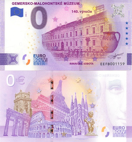 0 euro suvenír 2022/1 Slovensko UNC Gemersko-Malohontské múzeum (ND)