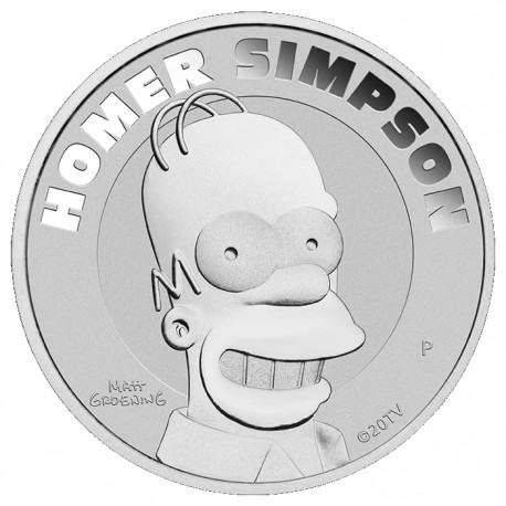 Dollar 2022 Tuvalu BU 1 Oz Ag Homer Simpson