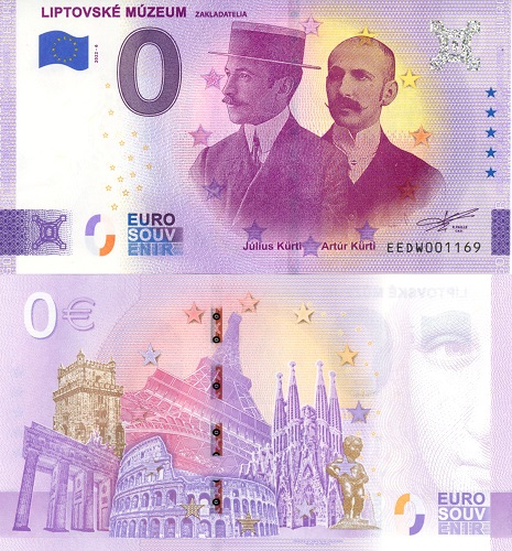 0 euro suvenír 2022/6 Slovensko UNC Liptovské múzeum - zakladatelia (ND)