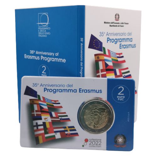2 euro 2022 Taliansko cc.BU karta Erasmus program