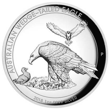 Dollar 2018 Austrália PROOF Ultra High Relief 1 Oz Ag Wedge-Tailed Eagle