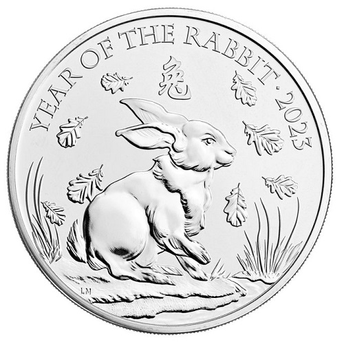 5 Pounds 2023 Anglicko BU karta Lunar: Year of the Rabbit