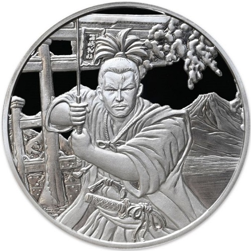 50 cents 2022 Fidži BU 1 Oz Ag, Warriors Samurai