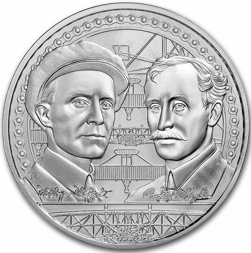 2 Dollars 2022 Niue BU 1 Oz Ag Wright Brothers (Z:6:5)