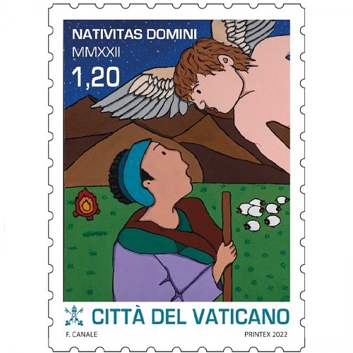 Známka 2022 Vatikán čistá, Vianoce 2022 (1,20 €)