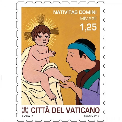 Známka 2022 Vatikán čistá, Vianoce 2022 (1,25 €)