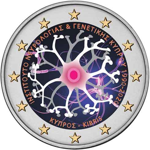 2 euro 2020 Cyprus cc.UNC farbená Neurológia a genetika