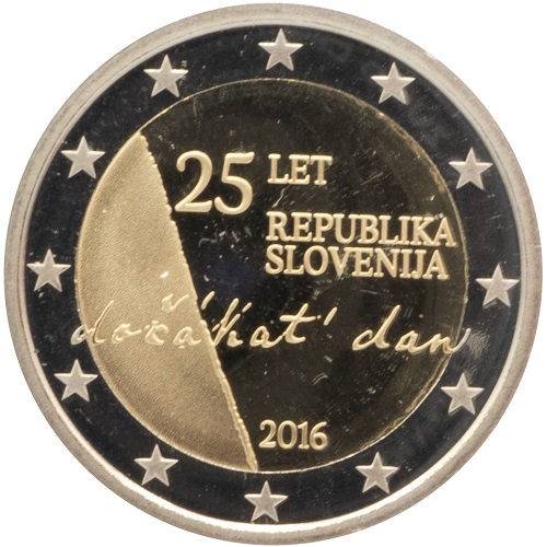 2 euro 2016 Slovinsko cc.PROOF Nezávislosť Slovinska