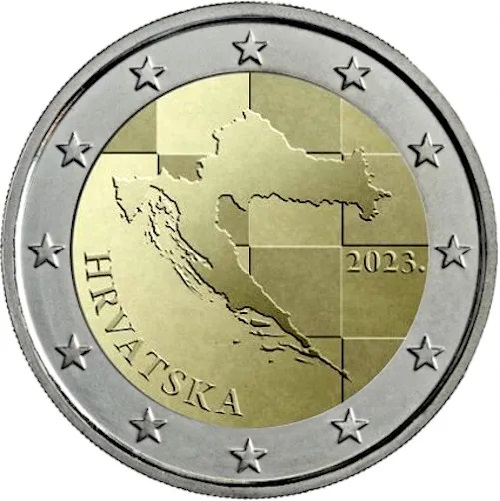 2 euro 2023 Chorvátsko ob.UNC