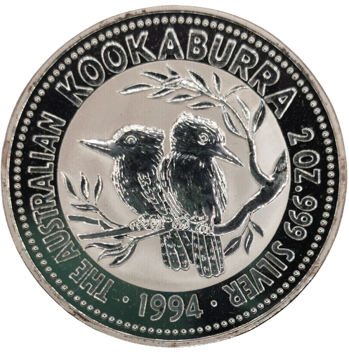 2 Dollars 1994 Austrália BU 2 Oz Ag Australian Kookaburra