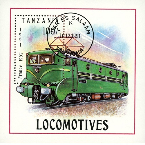 Hárček 1991 Tanzánia pečiatkovaný, Lokomotívy a železničné vozne
