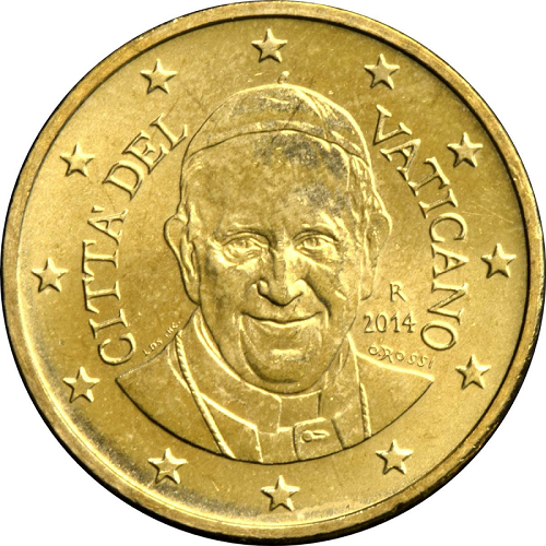 50 cent 2014 Vatikán ob.UNC František