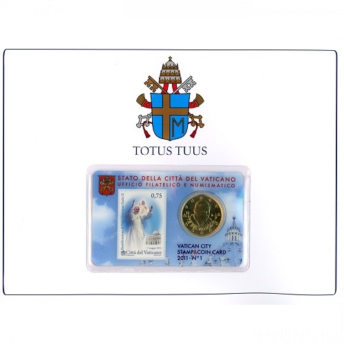 50 cent 2011 Vatikán BU numisbrief Blahorečenie pápeža Jána Pavla II.