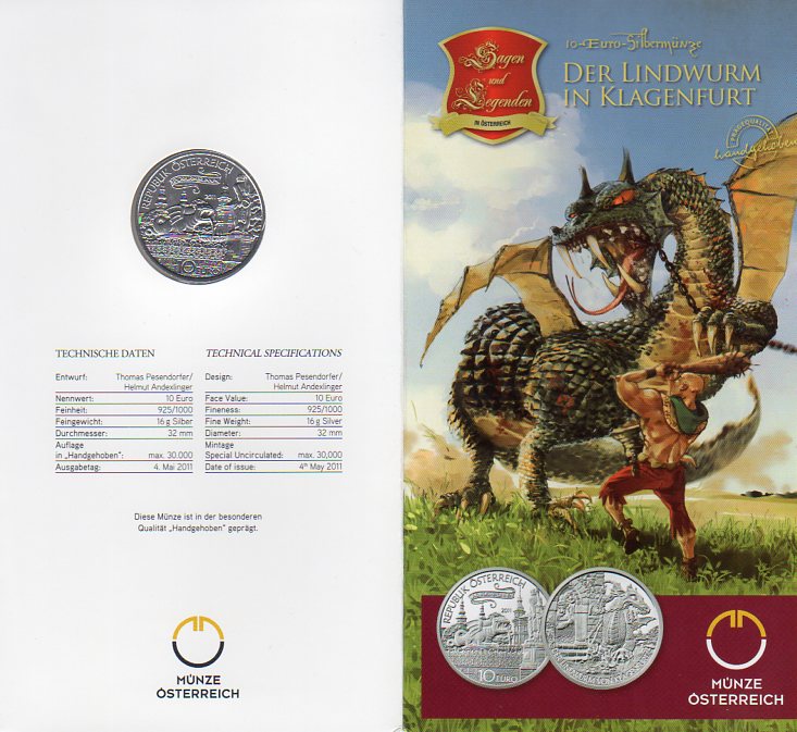 10 euro  2011 Rakúsko BU