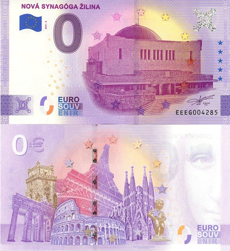 0 euro suvenír 2021/2 Slovensko UNC Nová Synagóga Žilina (Anniversary 2020)