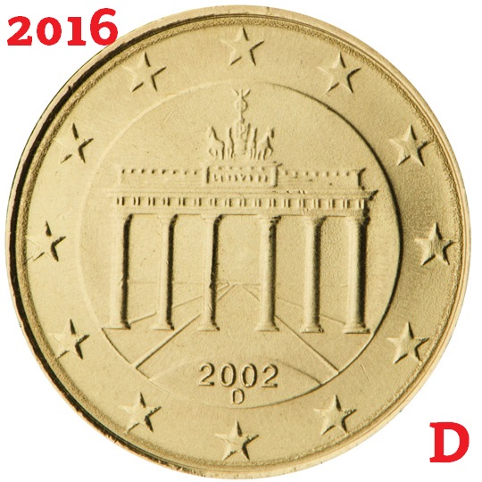 10 cent 2016 Nemecko D ob.UNC