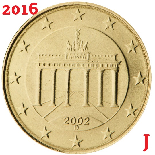 10 cent 2016 Nemecko J ob.UNC