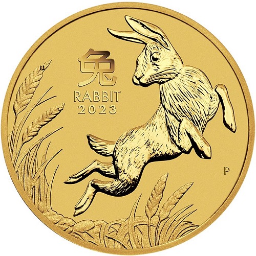 15 Dollars 2023 Austrália BU 1/10 Oz Au Year Of The Rabbit