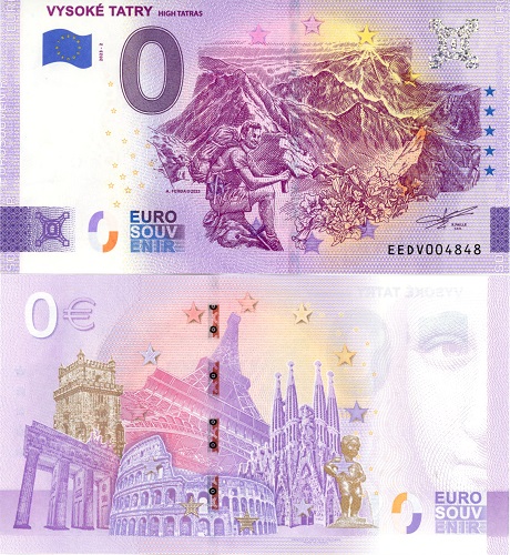 0 euro suvenír 2023/2 Slovensko UNC Vysoké Tatry (ND)