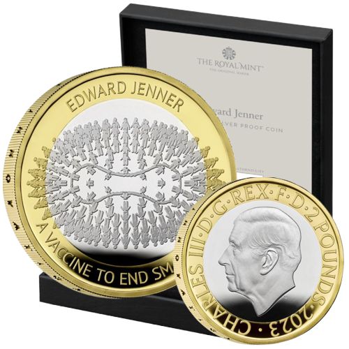 2 Pounds 2023 Anglicko PROOF gold plated Edward Jenner