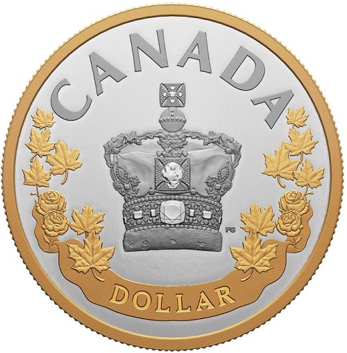 Dollar 2022 Kanada PROOF gold plated The Imperial State Crown (X:10:3)