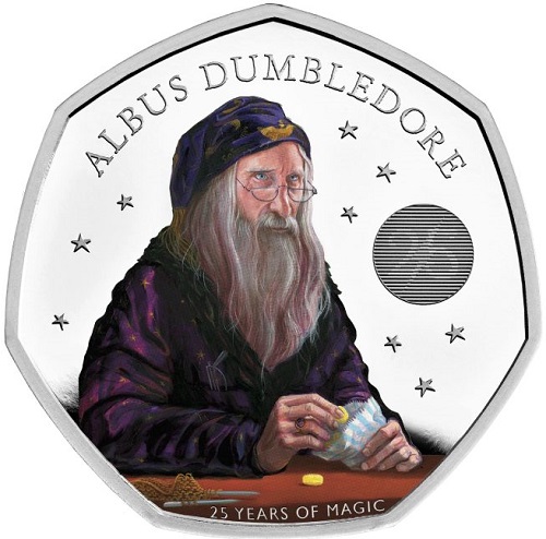 50 Pence 2023 Anglicko PROOF farbená 8g Ag Albus Dumbledore (Y:2:1)