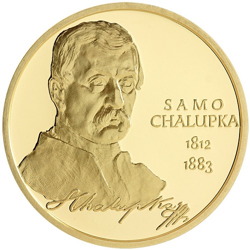 Medaila MS, pozlátená, Samo Chalupka - Štúrovci