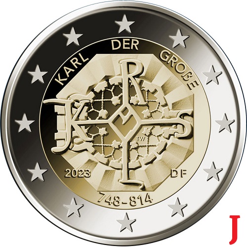 2 euro 2023 J Nemecko cc.UNC narodenia Karola Veľkého