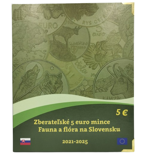 Album MULTIGRAF, na 5 euro Fauna a Flora 2021 - 2025 (var.2aND) kov.rožky