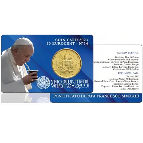 50 Cent 2023 Vatikán BU karta č.14