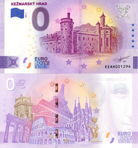 0 euro suvenír 2023/3 Slovensko UNC Kežmarský Hrad (ND)
