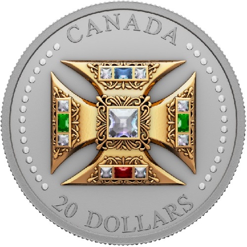 20 Dollars 2023 Kanada PROOF pozlátená 1 Oz Ag St. Edward’s Crown(X:12:2)